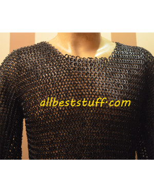 40 Chest Chain Maille Round Pin Riveted Alternating Solid Ring